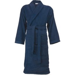 The One - L/XL - Towelling Badjas 100% organisch katoen navy