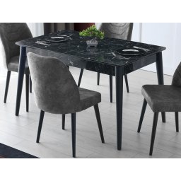 Rechthoekige eettafel LOTTIE 130 cm antraciet