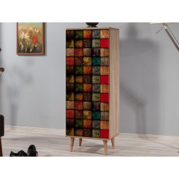Schoenenkast FILINE 1 deur multi kleuren