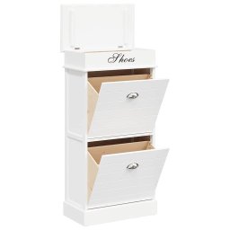 vidaXL Schoenenkast 50x28x98 cm paulowniahout wit