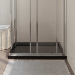 vidaXL Douchebak rechthoekig 80x90 cm ABS zwart