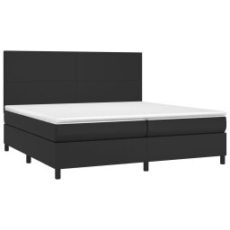 vidaXL Boxspring met matras en LED kunstleer zwart 200x200 cm
