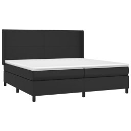 vidaXL Boxspring met matras kunstleer zwart 200x200 cm