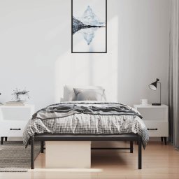 vidaXL Bedframe metaal zwart 100x200 cm