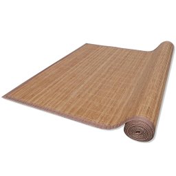 vidaXL Tapijt rechthoekig 80x300 cm bamboe bruin
