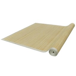 vidaXL Tapijt rechthoekig 80x300 cm bamboe naturel