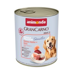 6x 800g animonda GranCarno Adult Sensitive Pure Kip & Rijst Honden Natvoer