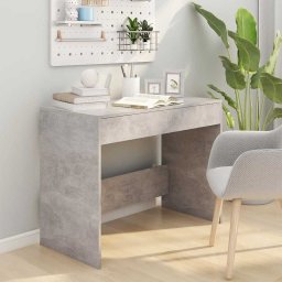 vidaXL Bureau 101x50x76,5 cm bewerkt hout betongrijs