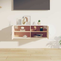vidaXL Wandkast 80x30x30 cm massief grenenhout wit