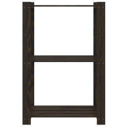 vidaXL Opbergrek 3-laags 60x38x90 cm massief grenenhout zwart