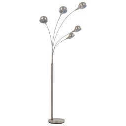 vidaXL Lamp staand 5xE14 200 cm zilverkleurig
