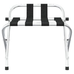 vidaXL Bagagerek met rugleuning zilver 56x39x52cm