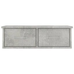 vidaXL Wandschap met lades 60x26x18,5 cm bewerkt hout betongrijs
