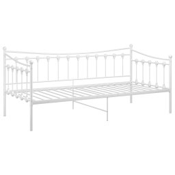 vidaXL Slaapbank metaal wit 90x200 cm