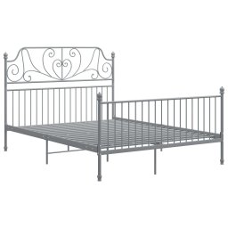 vidaXL Bedframe metaal grijs 160x200 cm