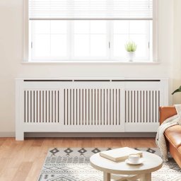 vidaXL Radiatorombouw 205 cm bewerkt hout wit