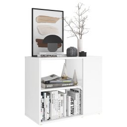 vidaXL Bijzetkast 60x30x50 cm bewerkt hout wit