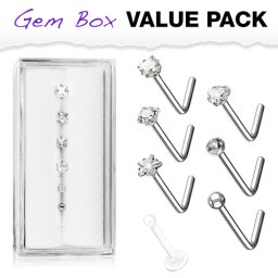 Voordeelset L-bend 7 pack assortiment 0.8x6 - zilver