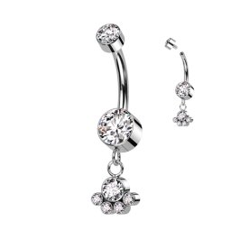 Piercing titanium cluster hanger pootje wit
