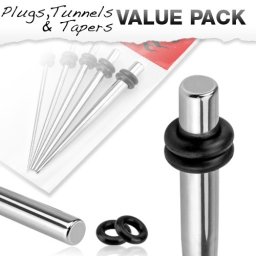 Taper recht voordeelset 5 pack assortiment klein - zilver