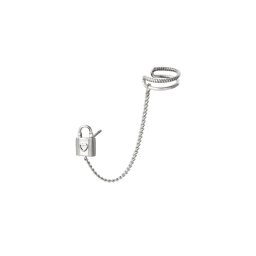 Earcuff slotje stud - zilver