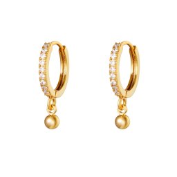 Oorring hanger dot 0.8x10 - goud