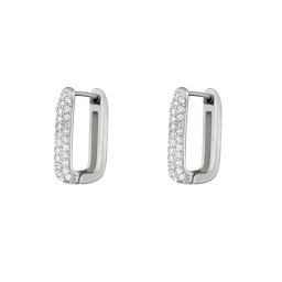 Oorbellen shimmer spark groot 0.8x10 - zilver