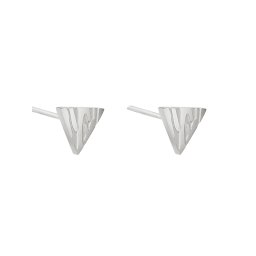 Oorbel stud driehoek met dierenprint 0.8x6x5 - zilver