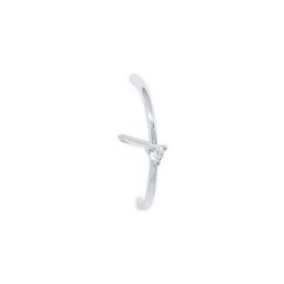 Oorbel suspender elegant strak - zilver