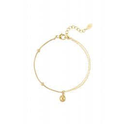 Armbandje met balletjes design - goud