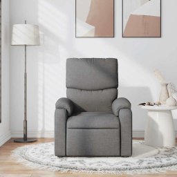 vidaXL Massagestoel verstelbaar stof donkergrijs