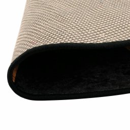 vidaXL Vloerkleed wasbaar Ø 120 cm zwart en goudkleurig