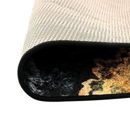 vidaXL Vloerkleed wasbaar Ø 120 cm meerkleurig