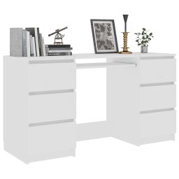 vidaXL Schrijftafel 140x50x77 cm bewerkt hout wit