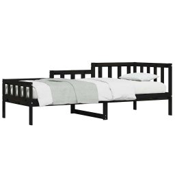 vidaXL Slaapbank 80x200 cm massief grenenhout zwart