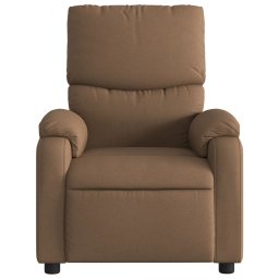 vidaXL Fauteuil verstelbaar stof bruin