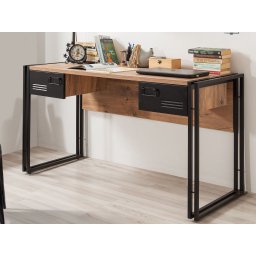 Bureau SIESQO 2 lades pijnboom/zwart