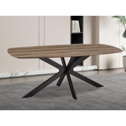 Ovale eettafel AZIMANE 100x200 cm mangolia