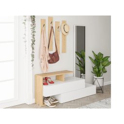 Vestiaire RAMDAM 2 deuren wit/eik
