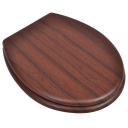 vidaXL Toiletbril simpel ontwerp MDF bruin