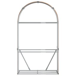 vidaXL Haardhoutopslag 120x45x210 cm gegalvaniseerd staal houtlook
