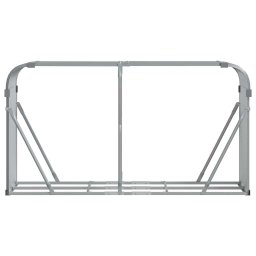 vidaXL Haardhoutopslag 180x45x100 cm gegalvaniseerd staal lichtgrijs