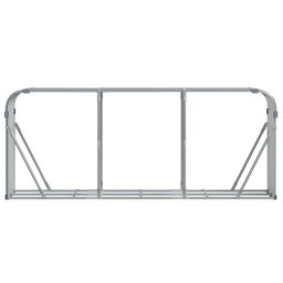 vidaXL Haardhoutopslag 234x45x100 cm gegalvaniseerd staal lichtgrijs