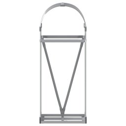 vidaXL Haardhoutopslag 40x45x100 cm gegalvaniseerd staal lichtgrijs