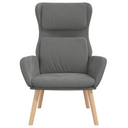 vidaXL Relaxstoel fluweel donkergrijs