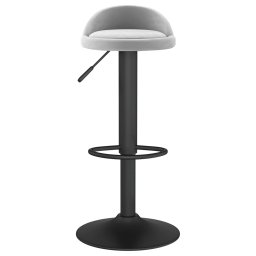 vidaXL Barkruk fluweel lichtgrijs
