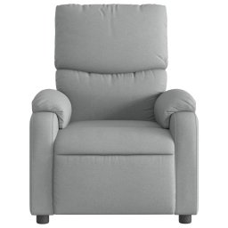 vidaXL Fauteuil verstelbaar stof lichtgrijs
