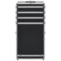 vidaXL Make-up trolley aluminium zwart