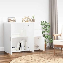 vidaXL Dressoir 91x29,5x75 cm bewerkt hout wit