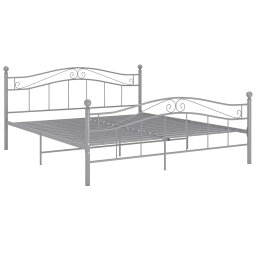 vidaXL Bedframe metaal grijs 160x200 cm